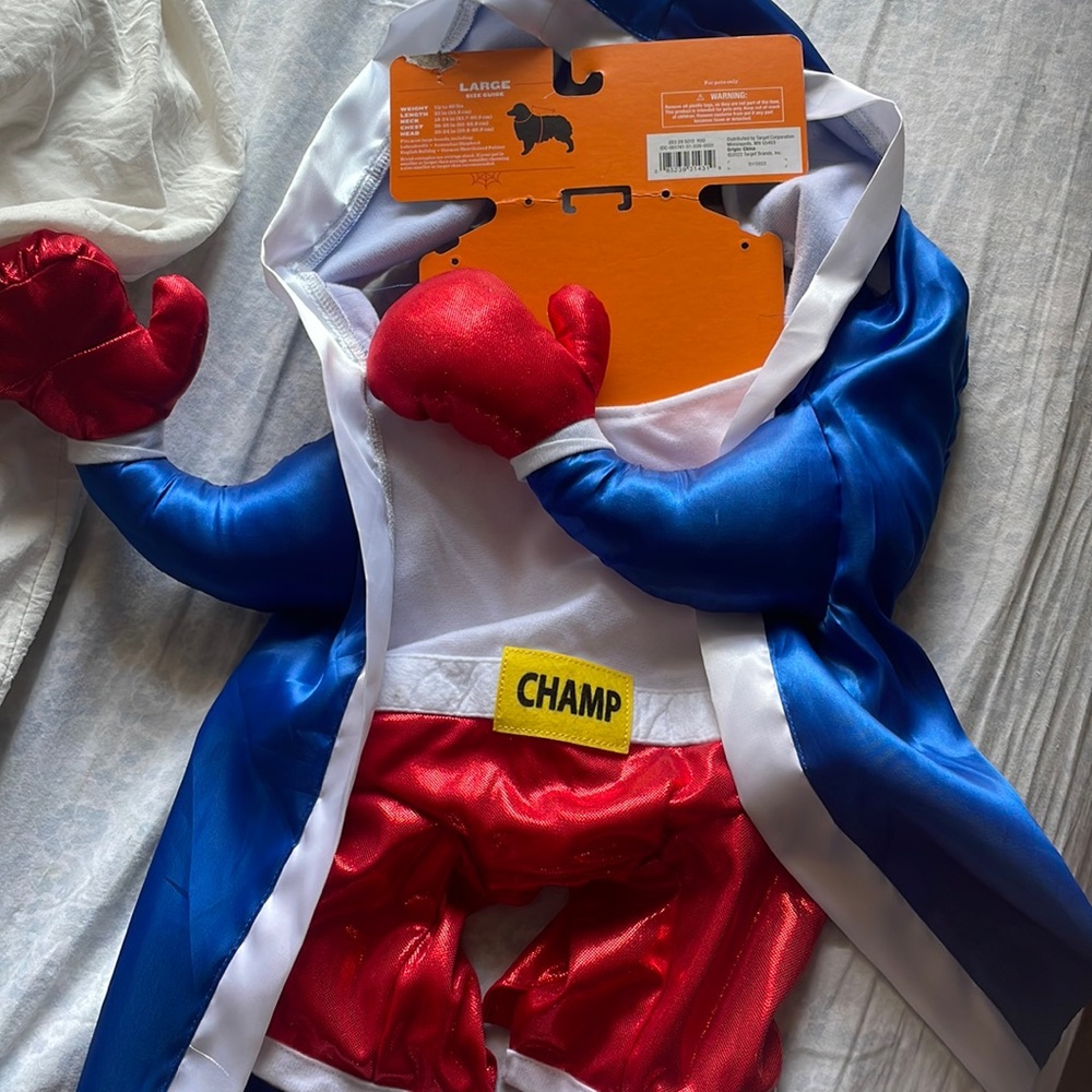 Selling large size Dog costume never worn